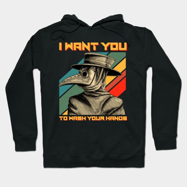 I Want You To Wash Your Hands Funny Plague Doctor Hoodie by ClarkAguilarStore